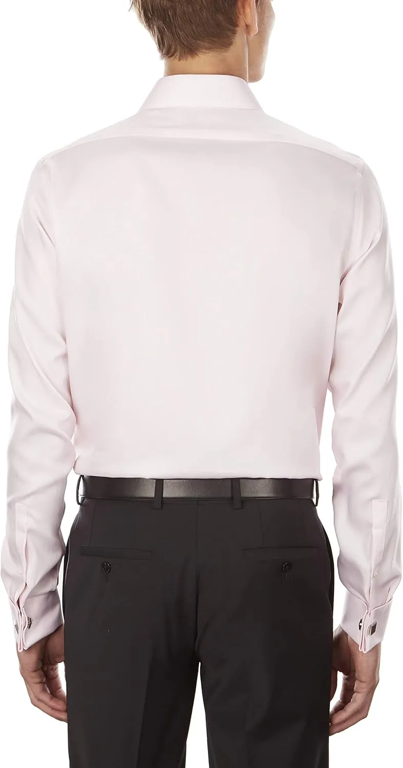 Calvin Klein Men's Slim Fit Non Iron Solid French Cuff Dress Shirt - Amazon Exclusive