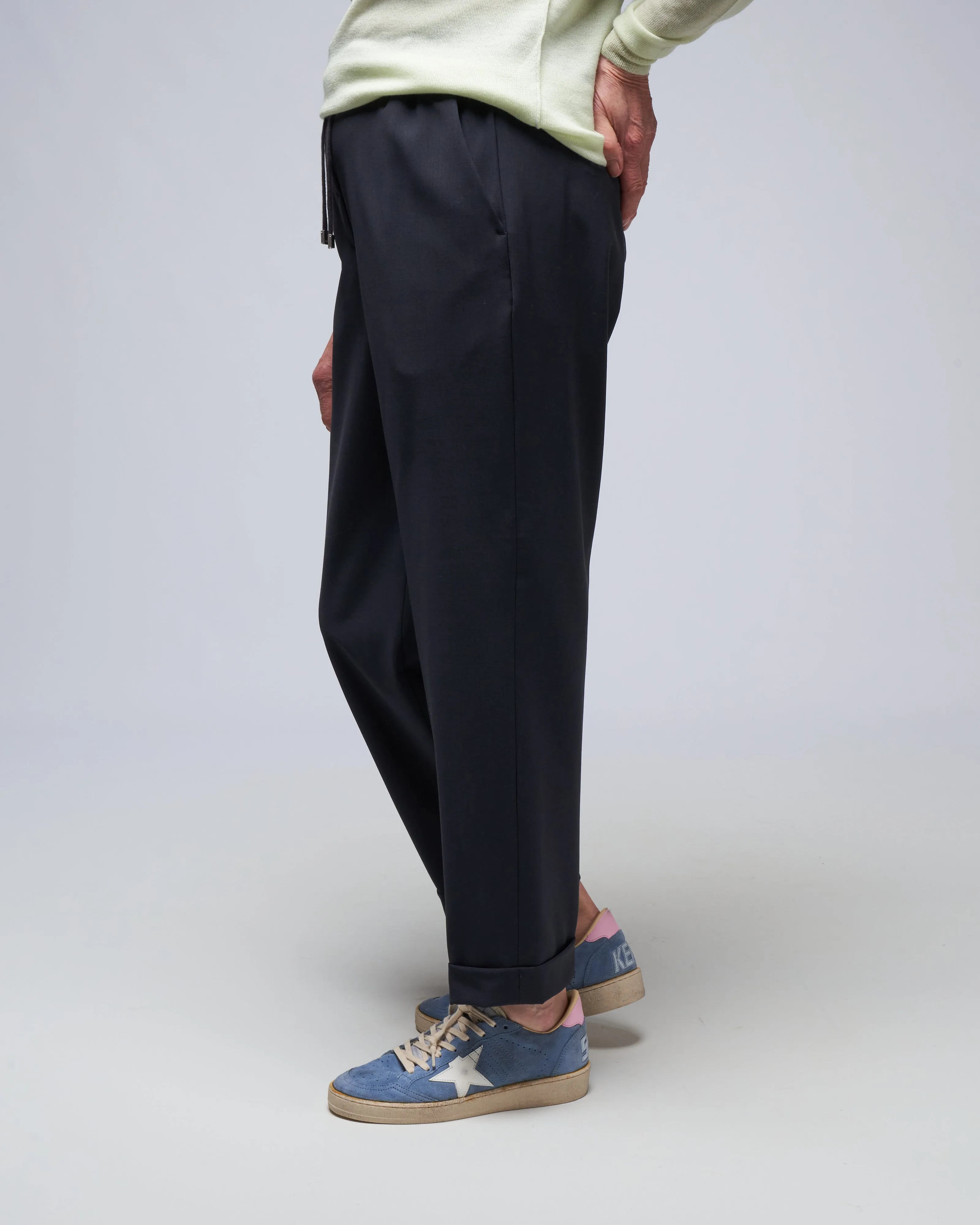 cool wool jogger - black cumin
