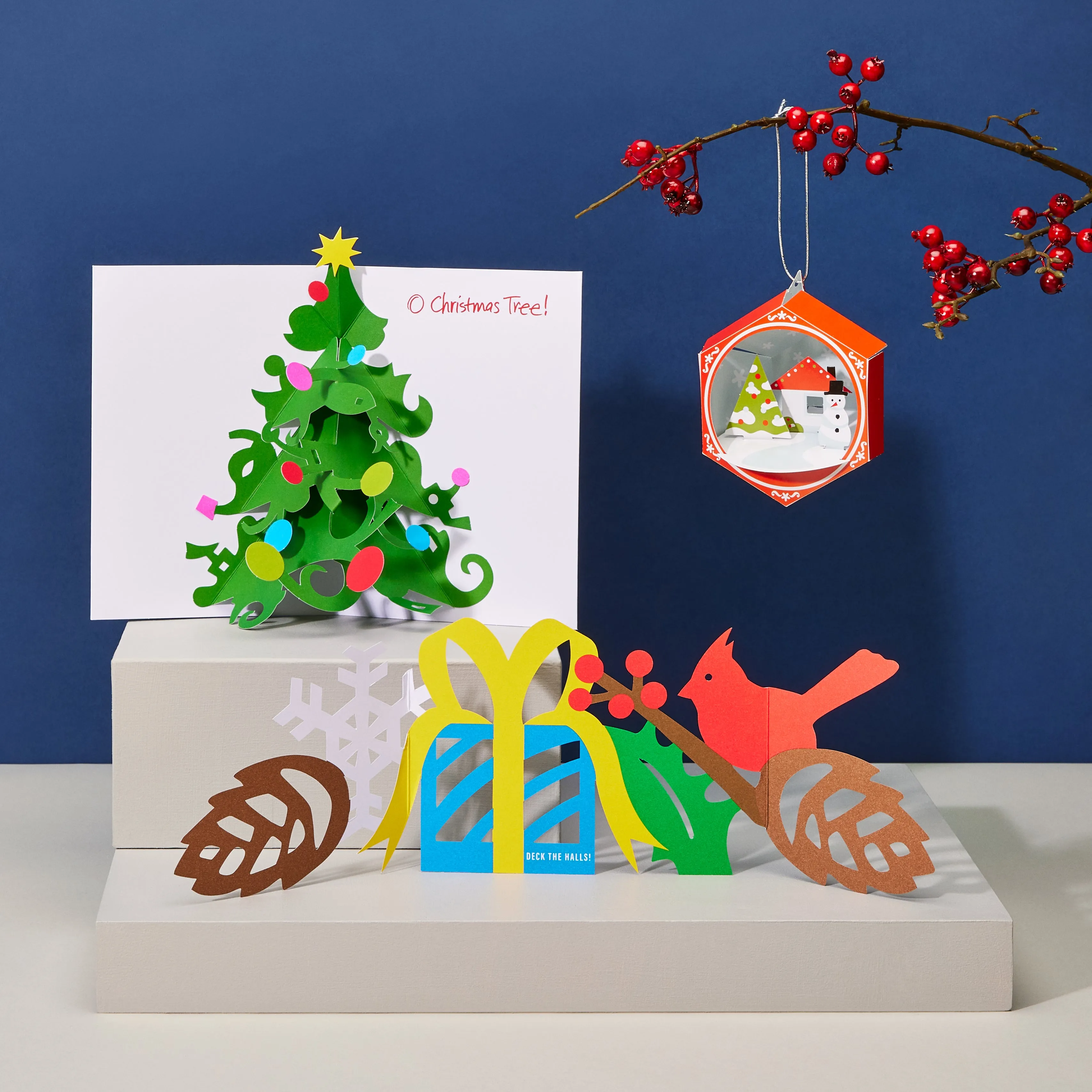 Deck the Halls! Holiday Pop-Up Cards - Set of 8