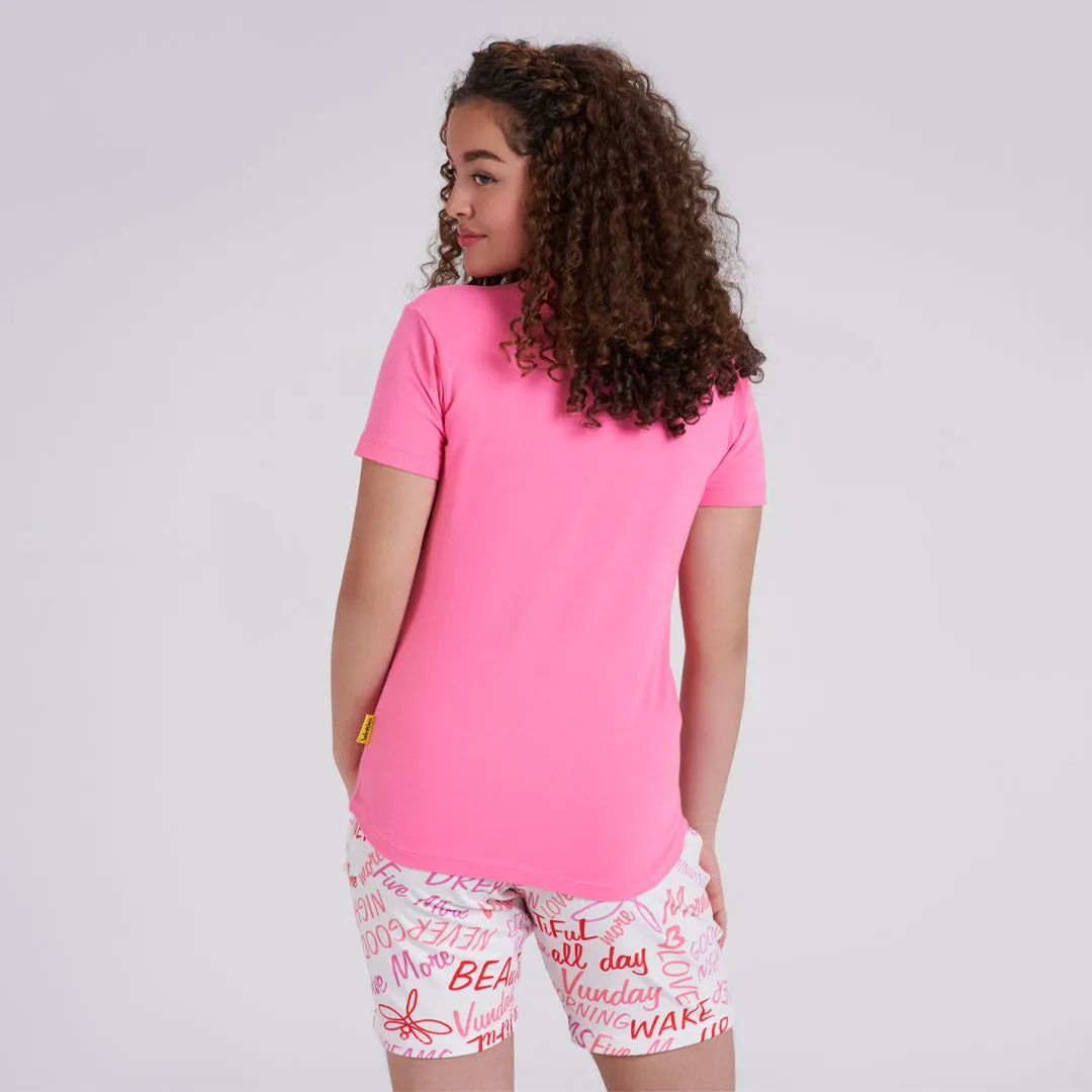Girls short sleeve pajama Top  short