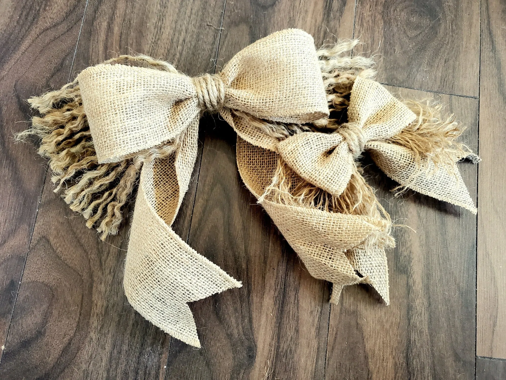 Hand Made Burlap Bow | Burlap   Fringe