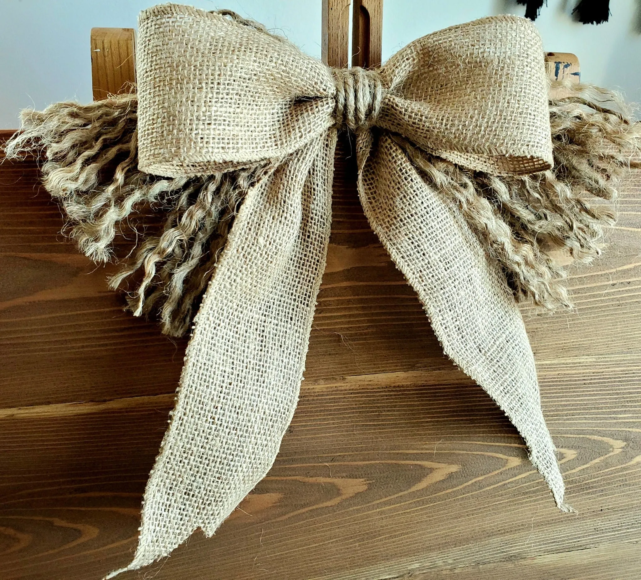 Hand Made Burlap Bow | Burlap   Fringe