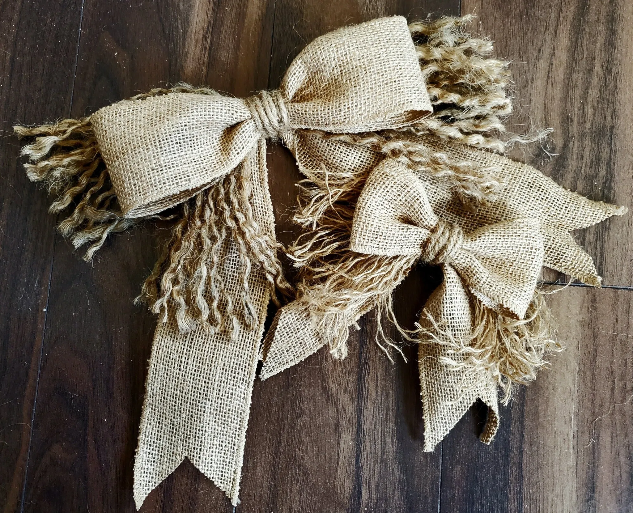 Hand Made Burlap Bow | Burlap   Fringe