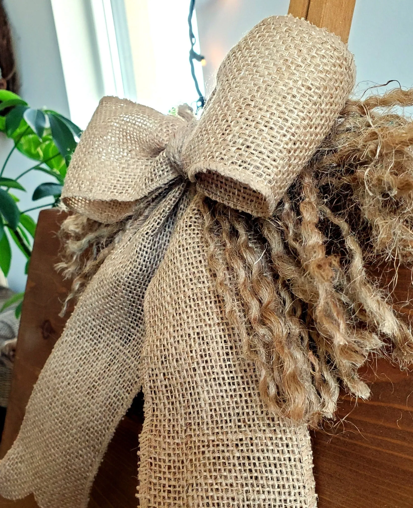 Hand Made Burlap Bow | Burlap   Fringe