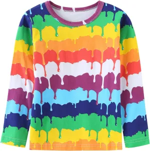 Kids Halloween Shirts Boys Halloween Tshirts Pumpkin Face Long Sleeve T-Shirts for Toddler Kids Boys Girls