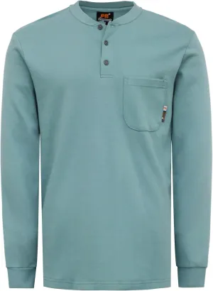 KONRECO FR Shirts for Men Flame Resistant/Fire Retardant CAT2 7oz Cotton Two Tone & Henley Shirt
