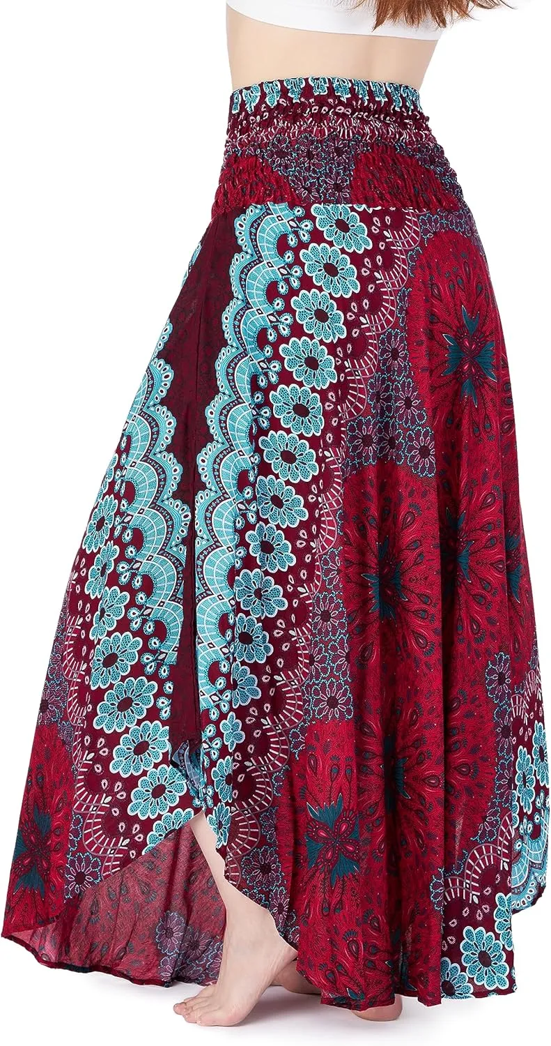 Lannaclothesdesign Women's Long Maxi Skirt Bohemian Gypsy Hippie Style Clothing Boho Skirts