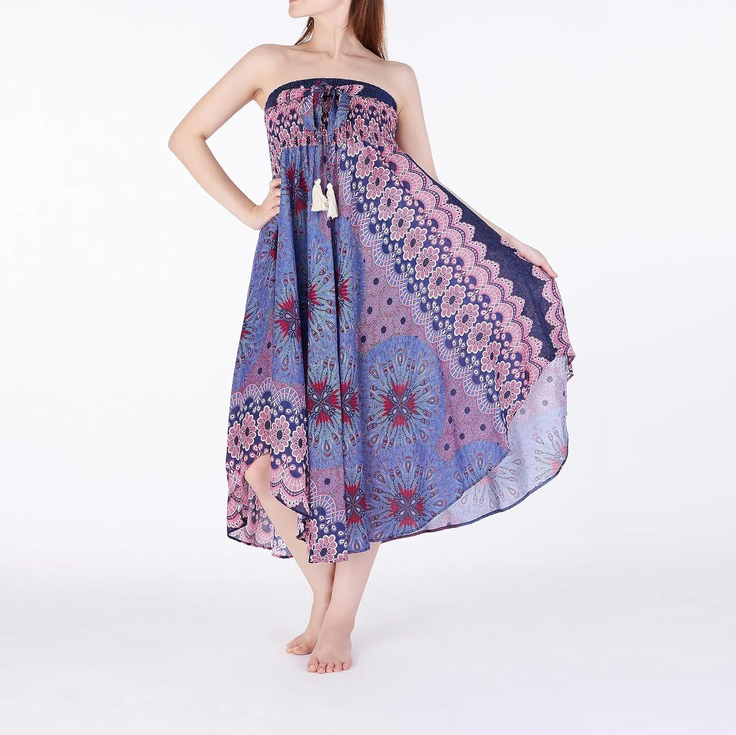 Lannaclothesdesign Women's Long Maxi Skirt Bohemian Gypsy Hippie Style Clothing Boho Skirts