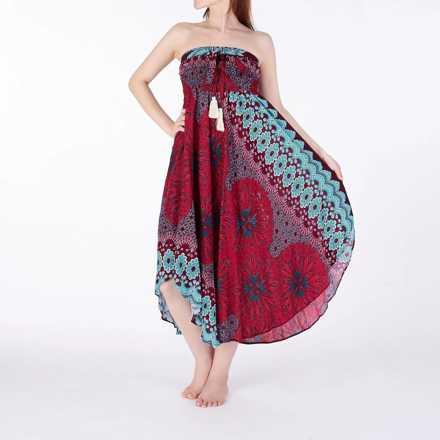 Lannaclothesdesign Women's Long Maxi Skirt Bohemian Gypsy Hippie Style Clothing Boho Skirts