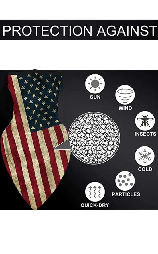 MSK05 Multiway American Flag Ear Loops Face Covering Mixed Pattern (12pcs/1pk)