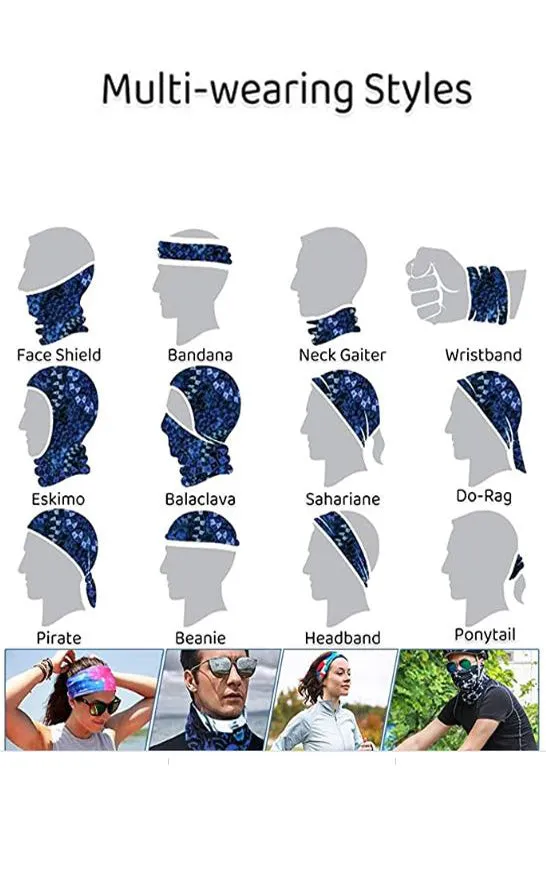 MSK05 Multiway American Flag Ear Loops Face Covering Mixed Pattern (12pcs/1pk)