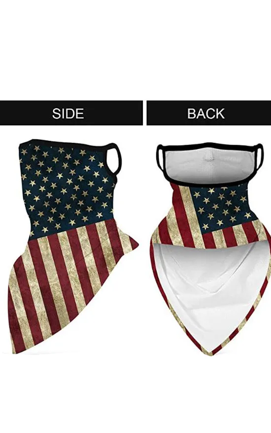 MSK05 Multiway American Flag Ear Loops Face Covering Mixed Pattern (12pcs/1pk)