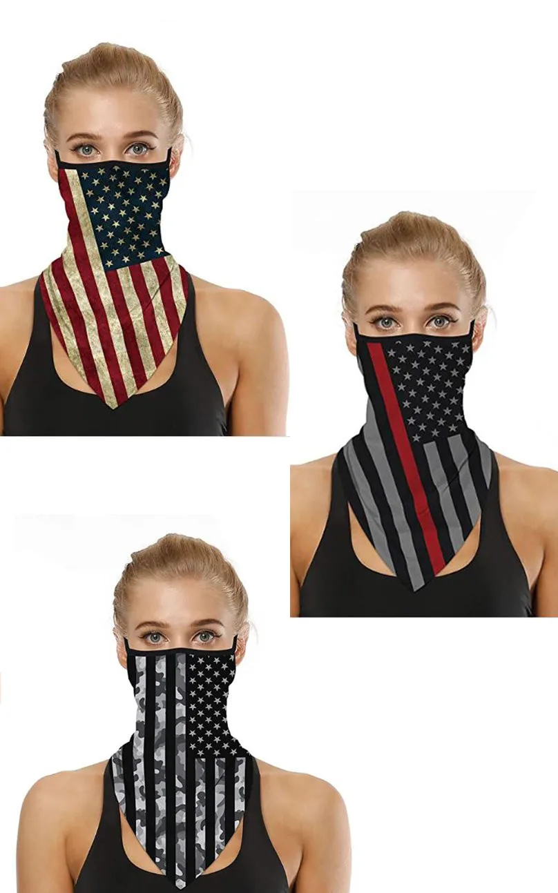 MSK05 Multiway American Flag Ear Loops Face Covering Mixed Pattern (12pcs/1pk)