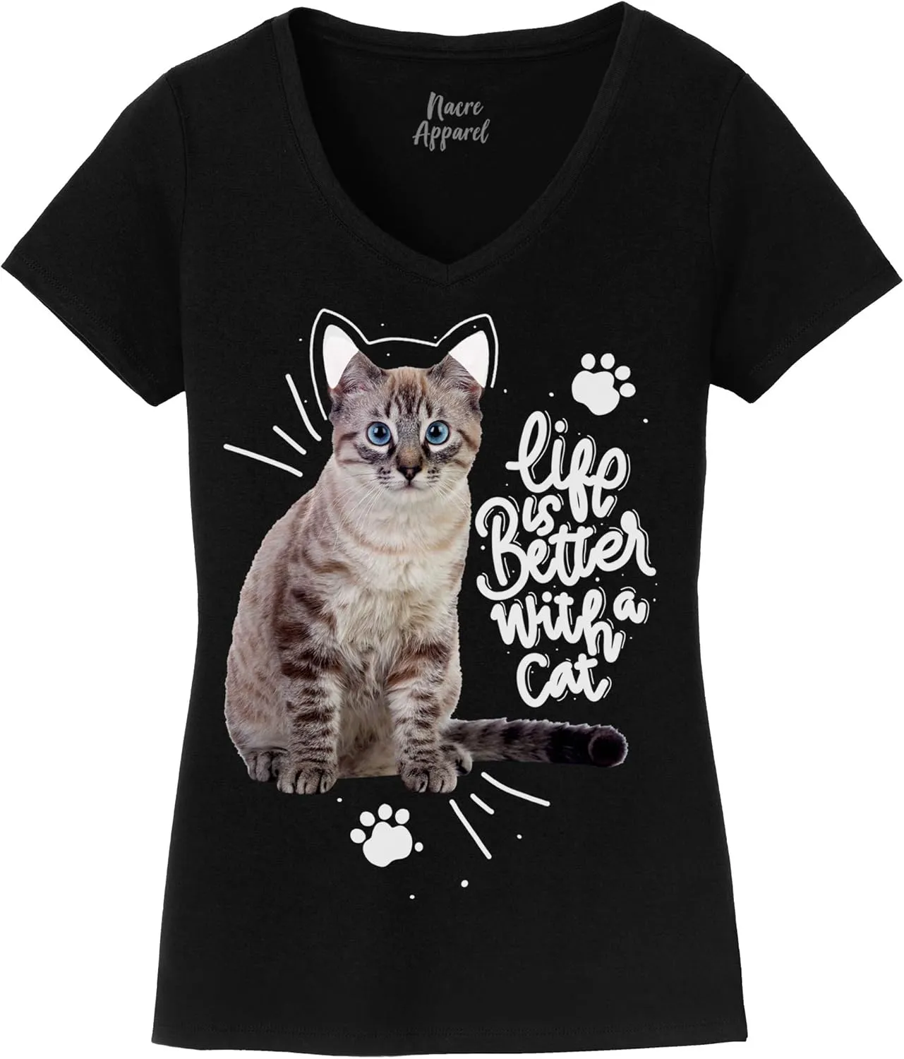 Personalized T-Shirts for Women Design Your Own Add Picture Photo Text Front Back Side Custom V Neck Shirts