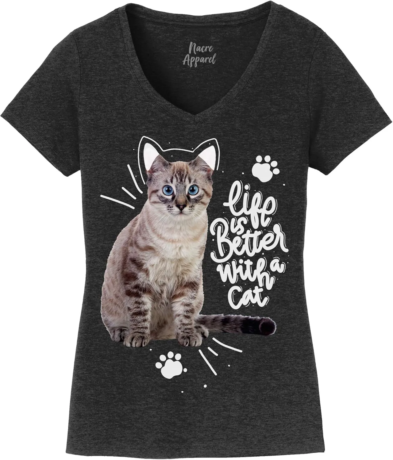 Personalized T-Shirts for Women Design Your Own Add Picture Photo Text Front Back Side Custom V Neck Shirts