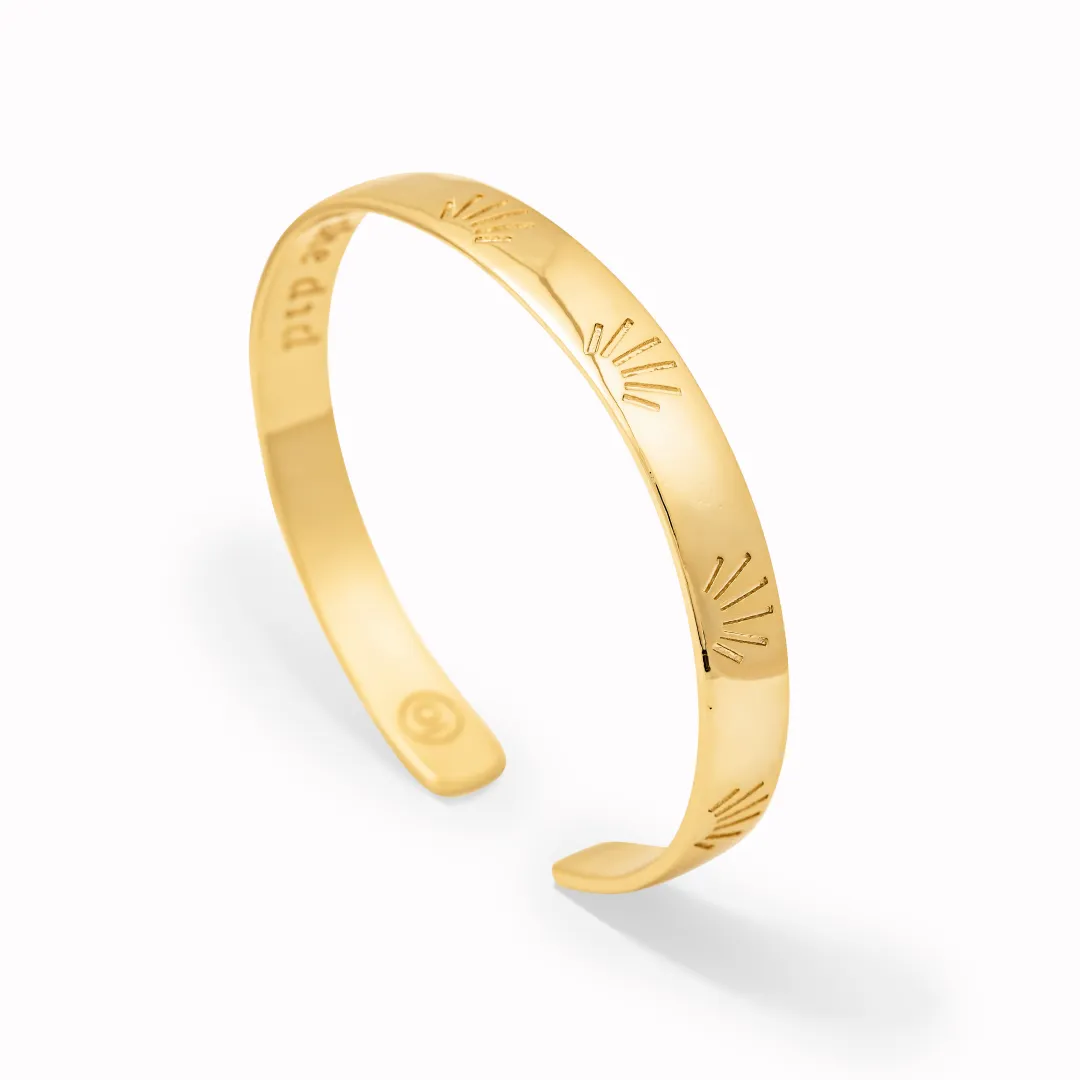 SHE BELIEVED SHE COULD, SO SHE DID - ENGRAVED CUFF BRACELET