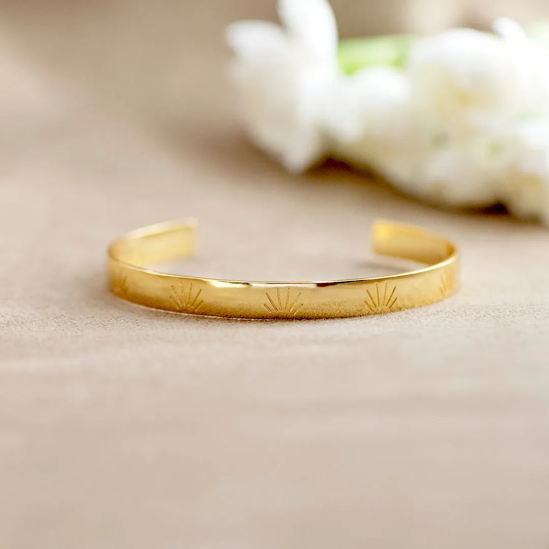SHE BELIEVED SHE COULD, SO SHE DID - ENGRAVED CUFF BRACELET