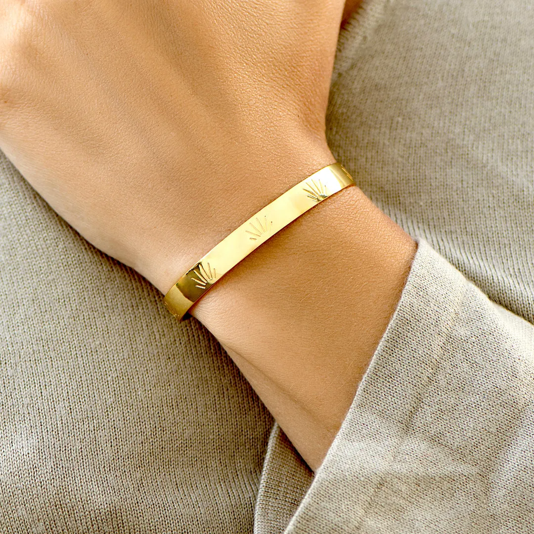 SHE BELIEVED SHE COULD, SO SHE DID - ENGRAVED CUFF BRACELET
