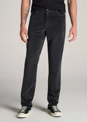 STRAIGHT-LEG Stretch Corduroy Pants for Tall Men in Iron Grey