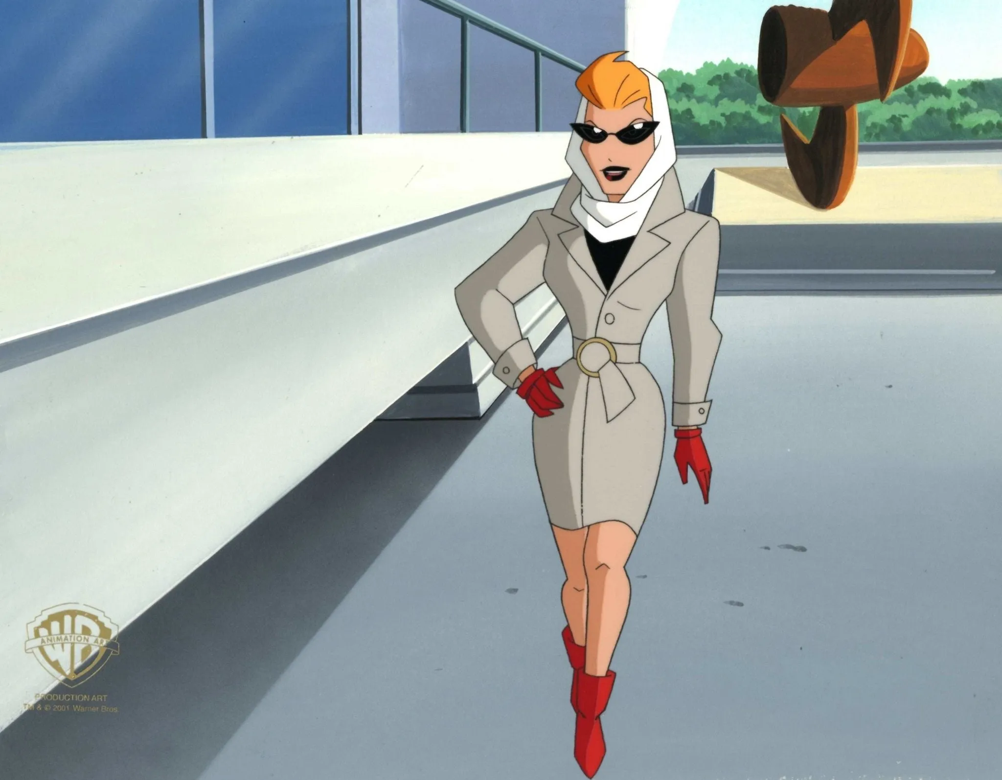 Superman the Animated Series Original Production Cel on Original Background: Volcana