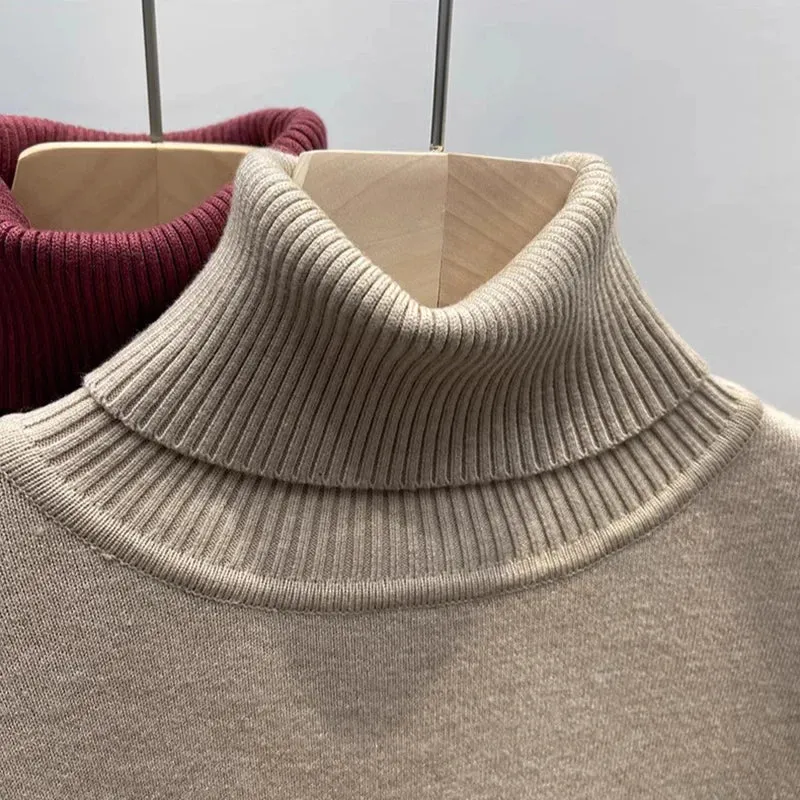 Warm Velvet Turtleneck Sweater - Cozy Fashion Essential