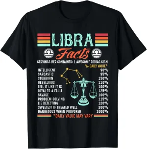 Zodiac Symbol Libra Facts Horoscope Astrology Sign T-Shirt